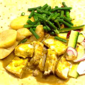 Roti met Speklap kerrie